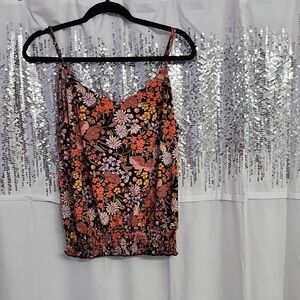 Daytrip Orange and Brown Fitted Camisole